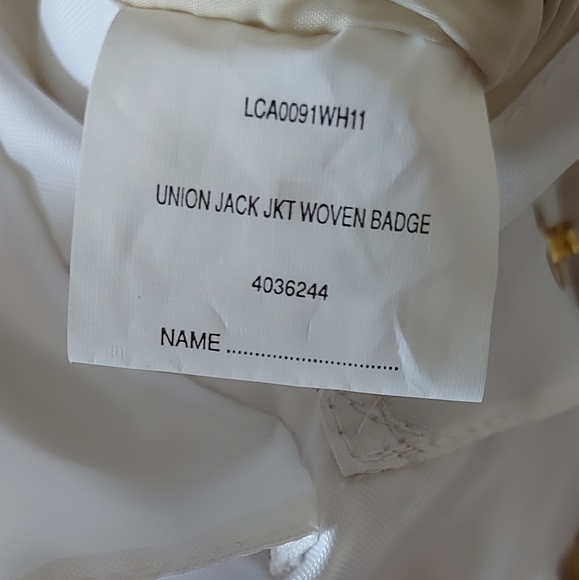 BNWT Barbour Womens White Rain Jacket UK Size 12 Lightweight Union Jack Lining. - Picture 16 of 16